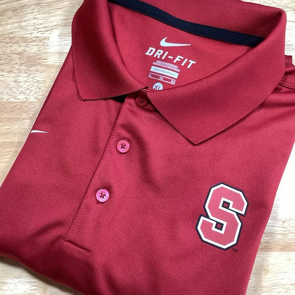 Mens Nike‎ Stanford Cardinal Short Sleeve Performance Golf Polo- XLarge